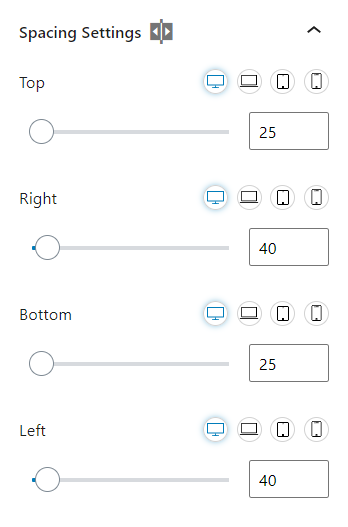 responsive spacing