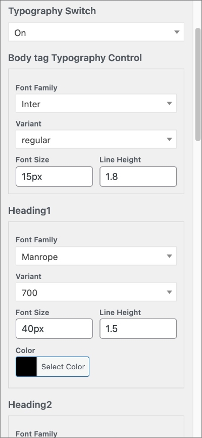 Color Settings